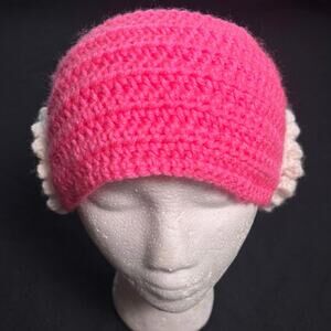 Pink Panda Crochet Headband